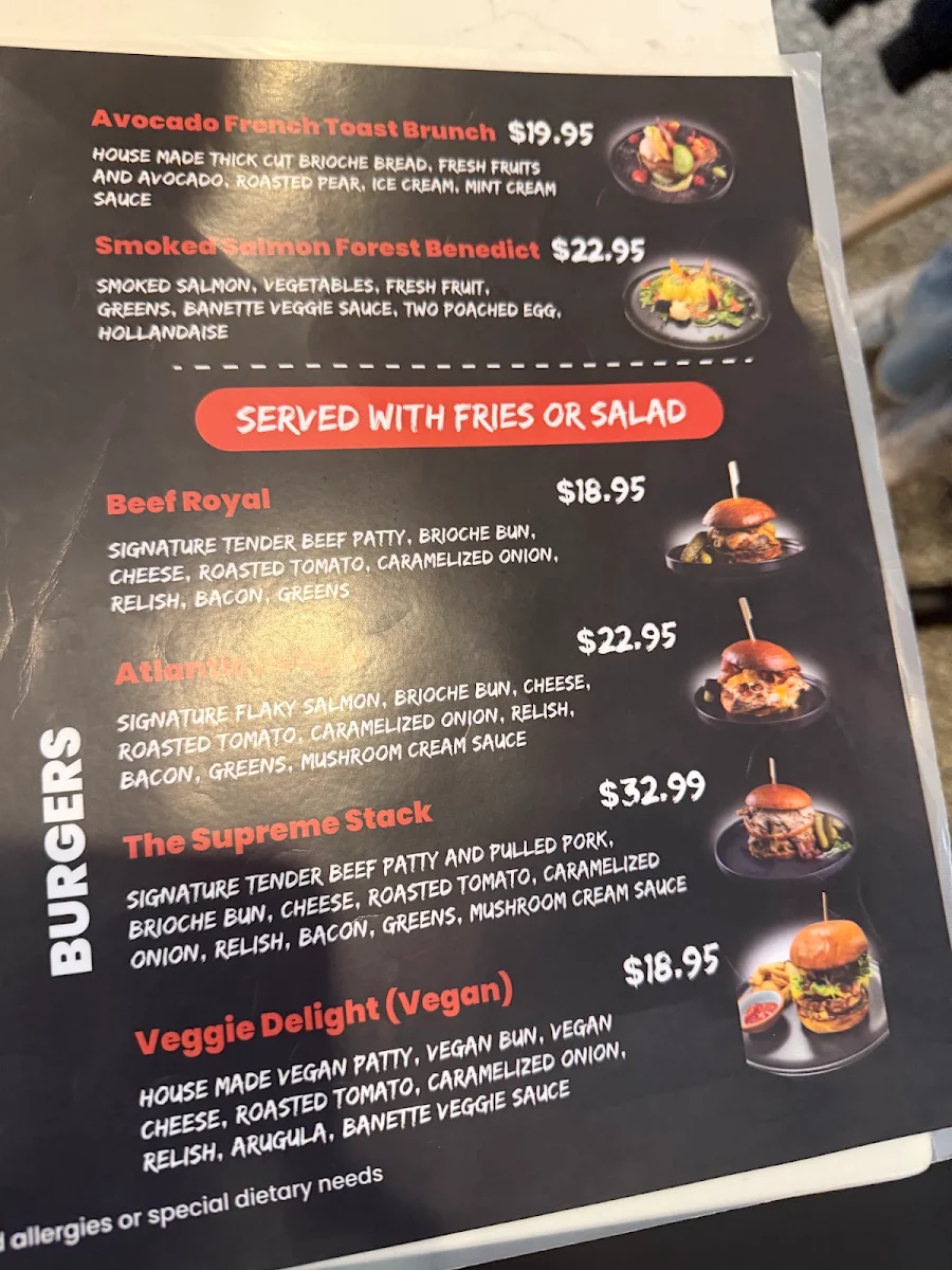 Menu, Banette
