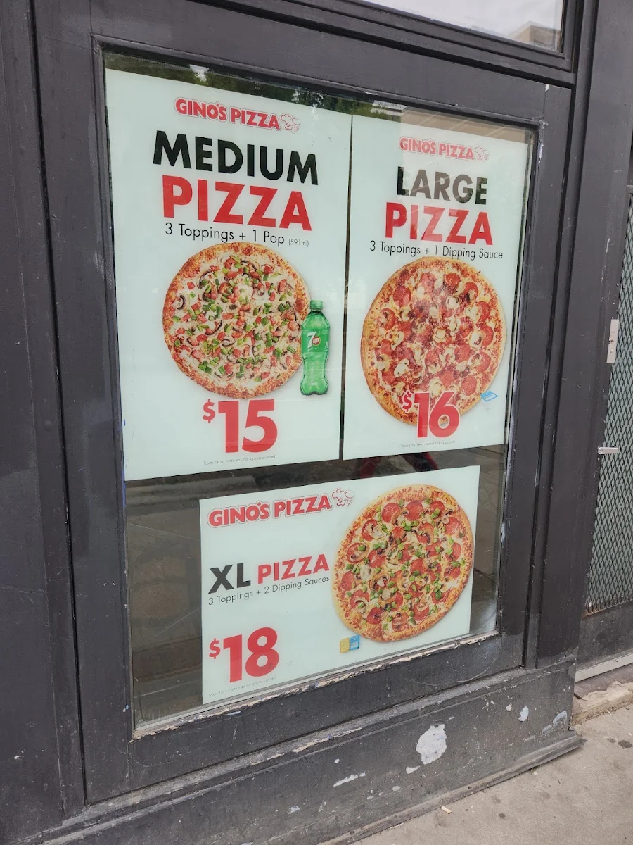 Menu, Gino's Pizza - Hamilton Downtown