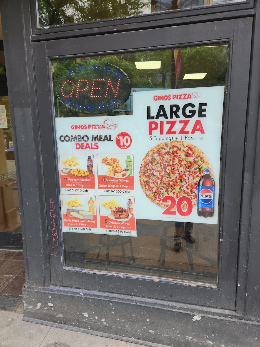 Menu, Gino's Pizza - Hamilton Downtown
