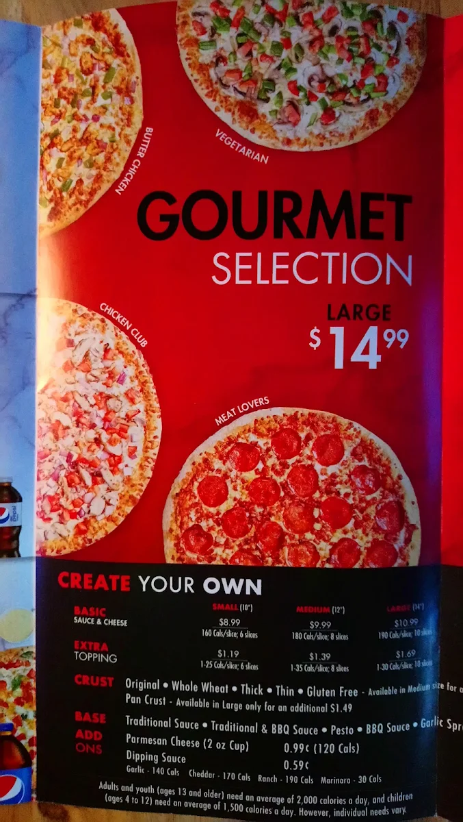 Menu, Gino's Pizza - Hamilton Downtown