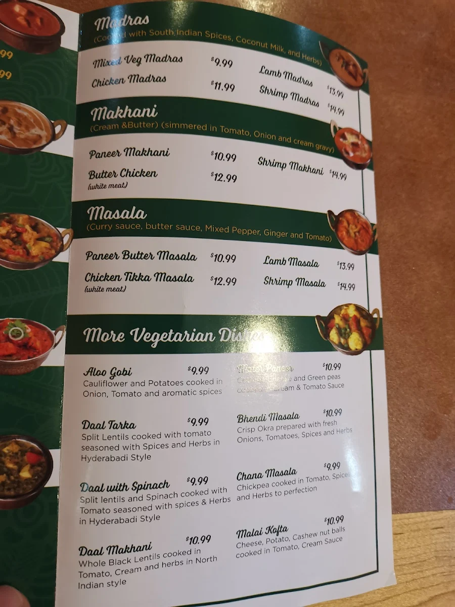 Menu, Aroma of India - Authentic Indian, Indo-Hakka & Nepali Cuisine