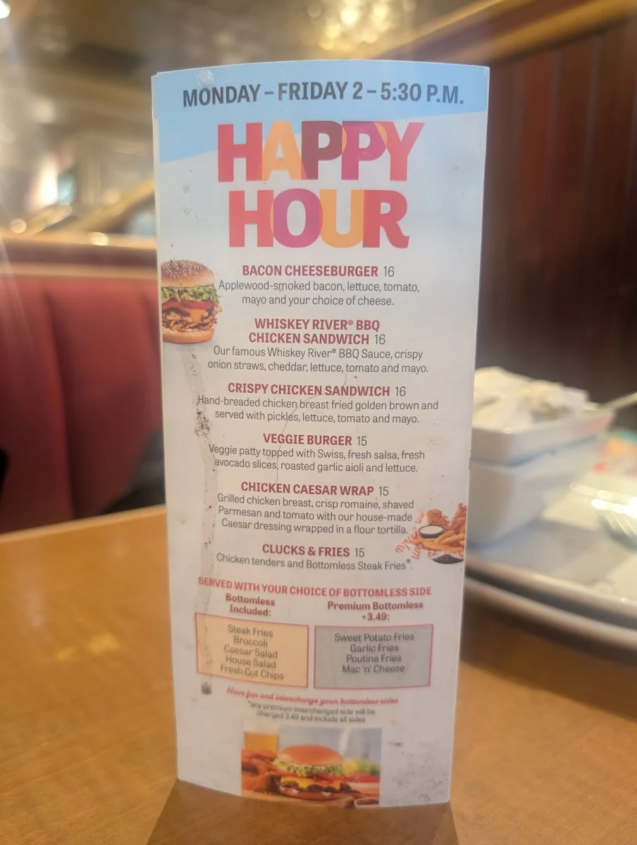 Menu, Red Robin Gourmet Burgers and Brews