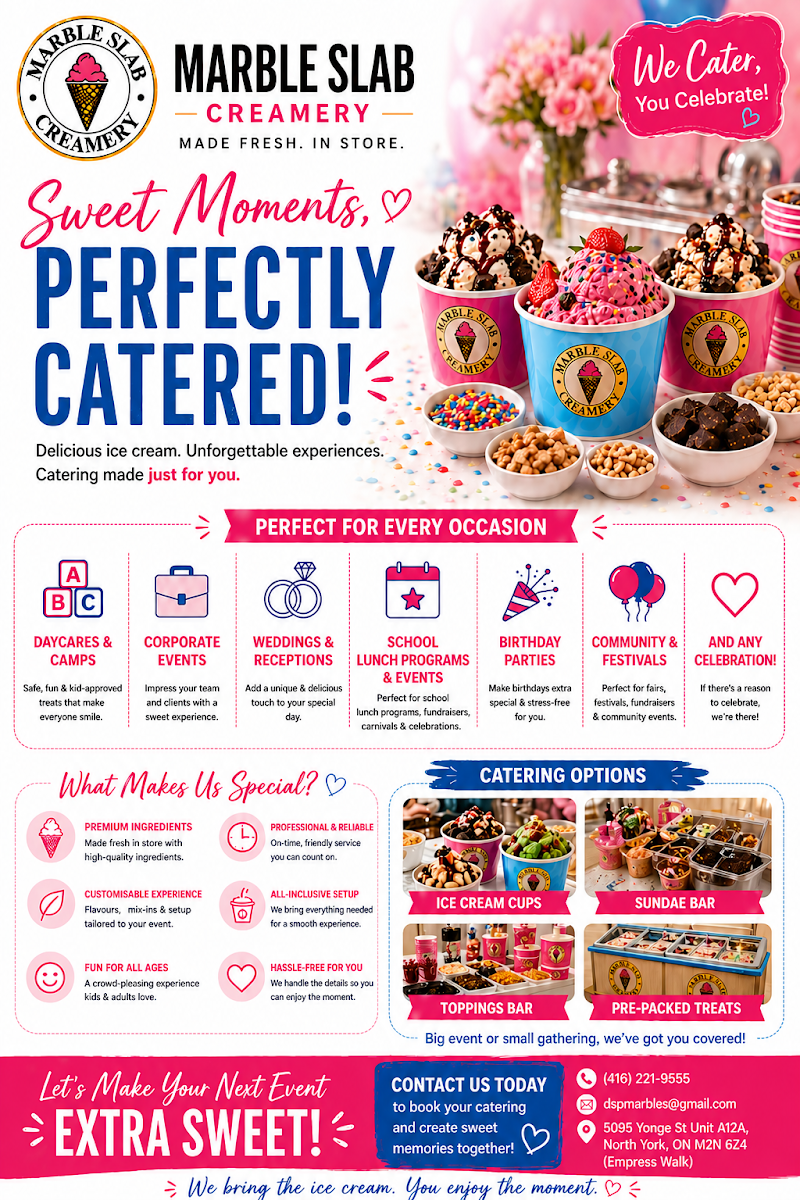 Menu, Marble Slab Creamery - Empress Walk
