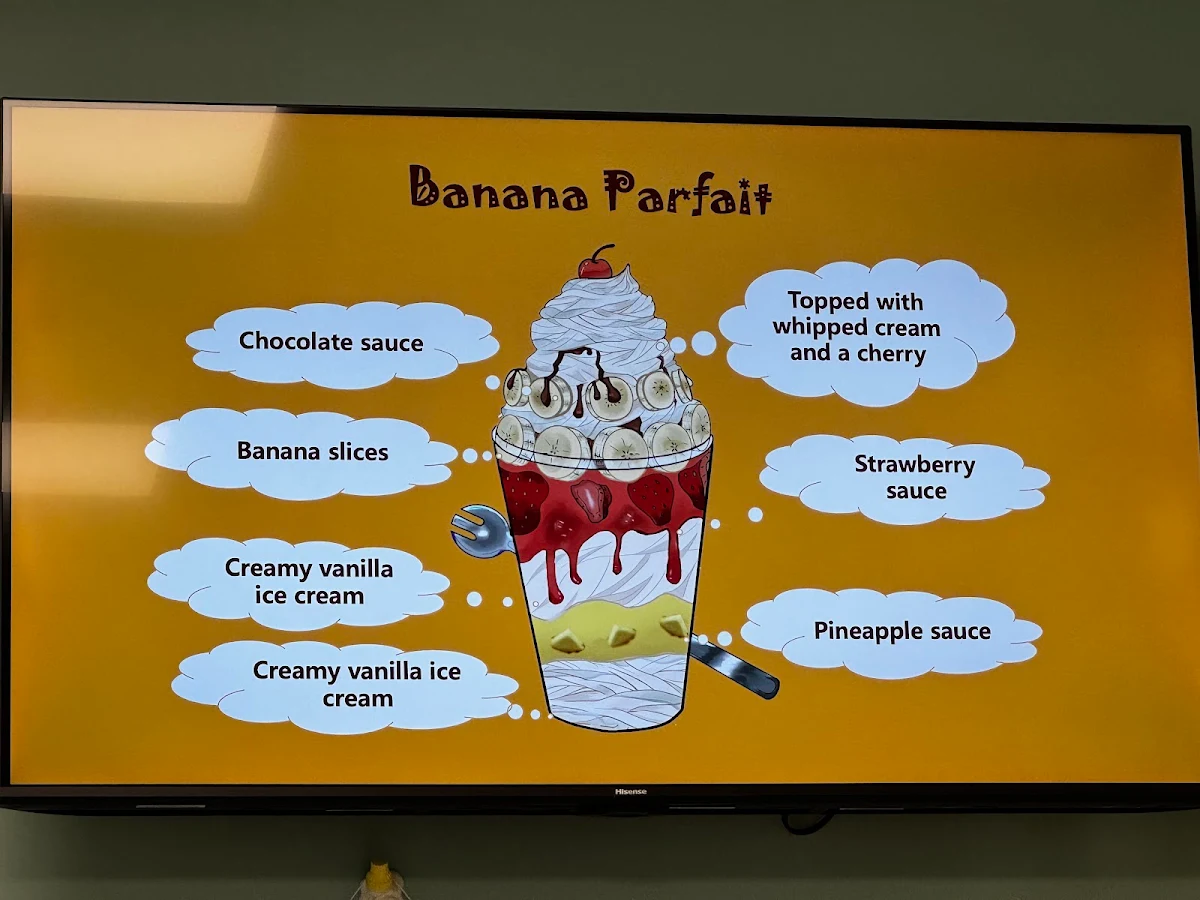 Menu, Banana Boat (Linden Woods)