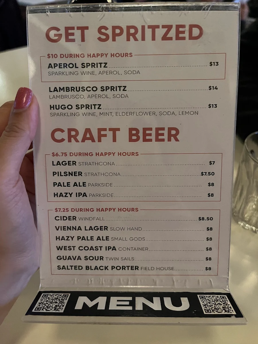 Menu, Bells & Whistles Fraser