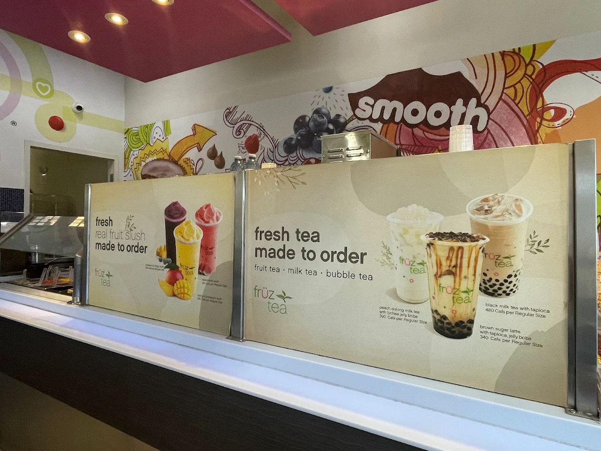 Menu, Yogurty's Frozen Yogurt and Bubble Tea