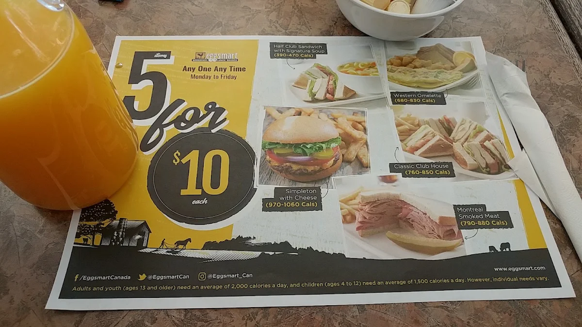 Menu, Eggsmart