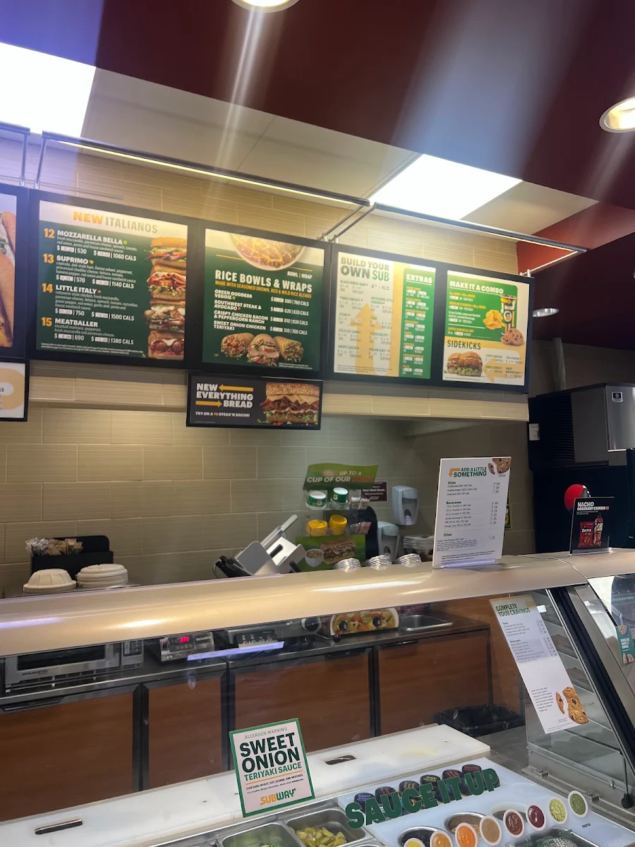 Menu, Subway