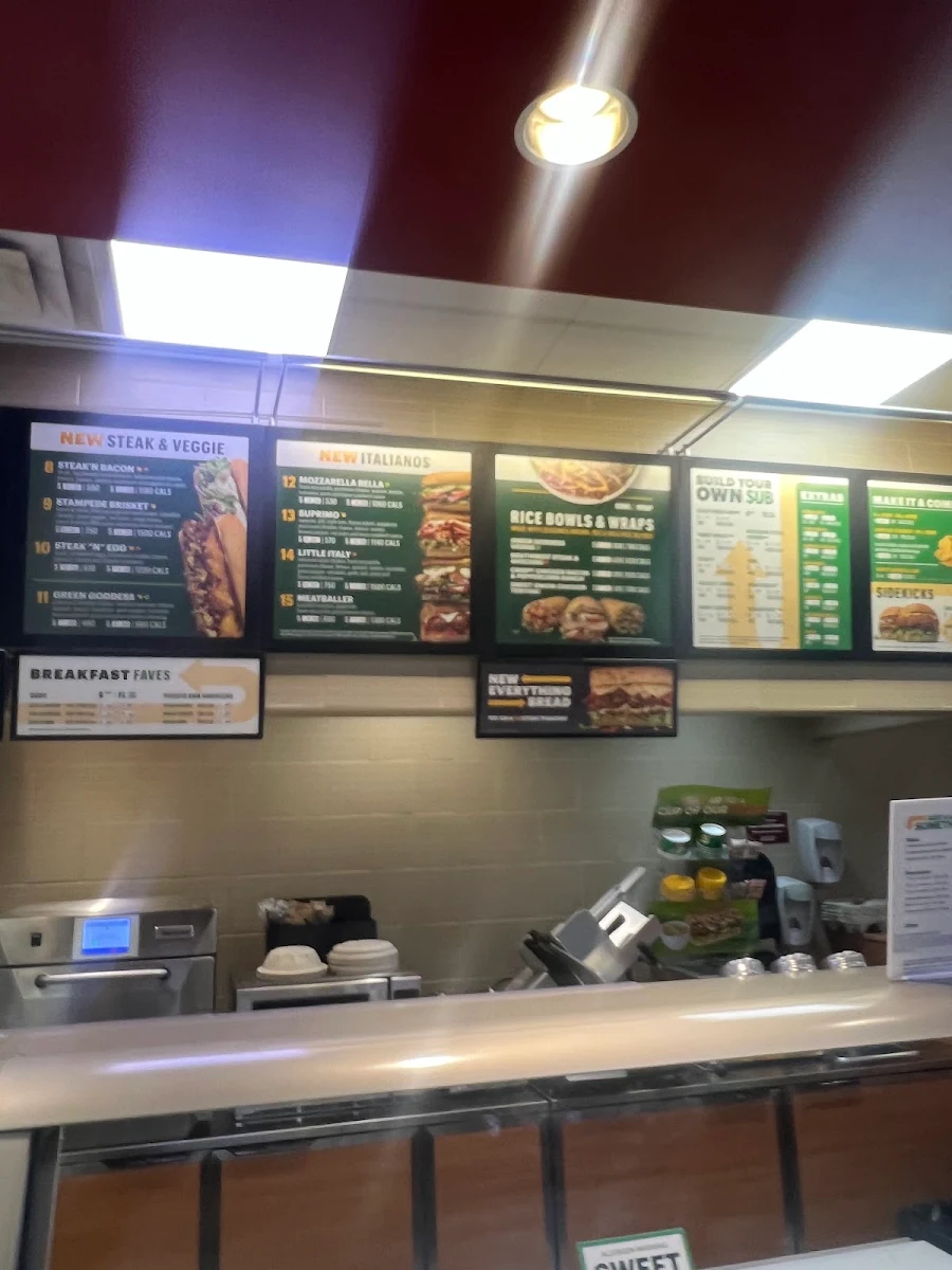 Menu, Subway