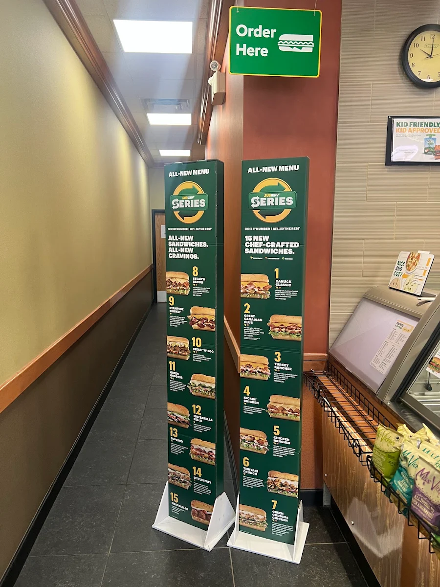 Menu, Subway