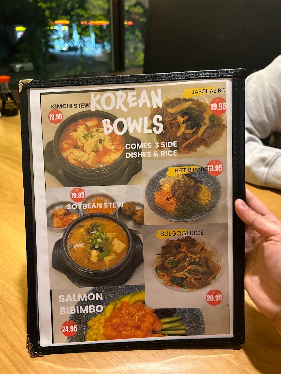 Menu, ORENO KOREAN BBQ, HOT POT & SUSHI