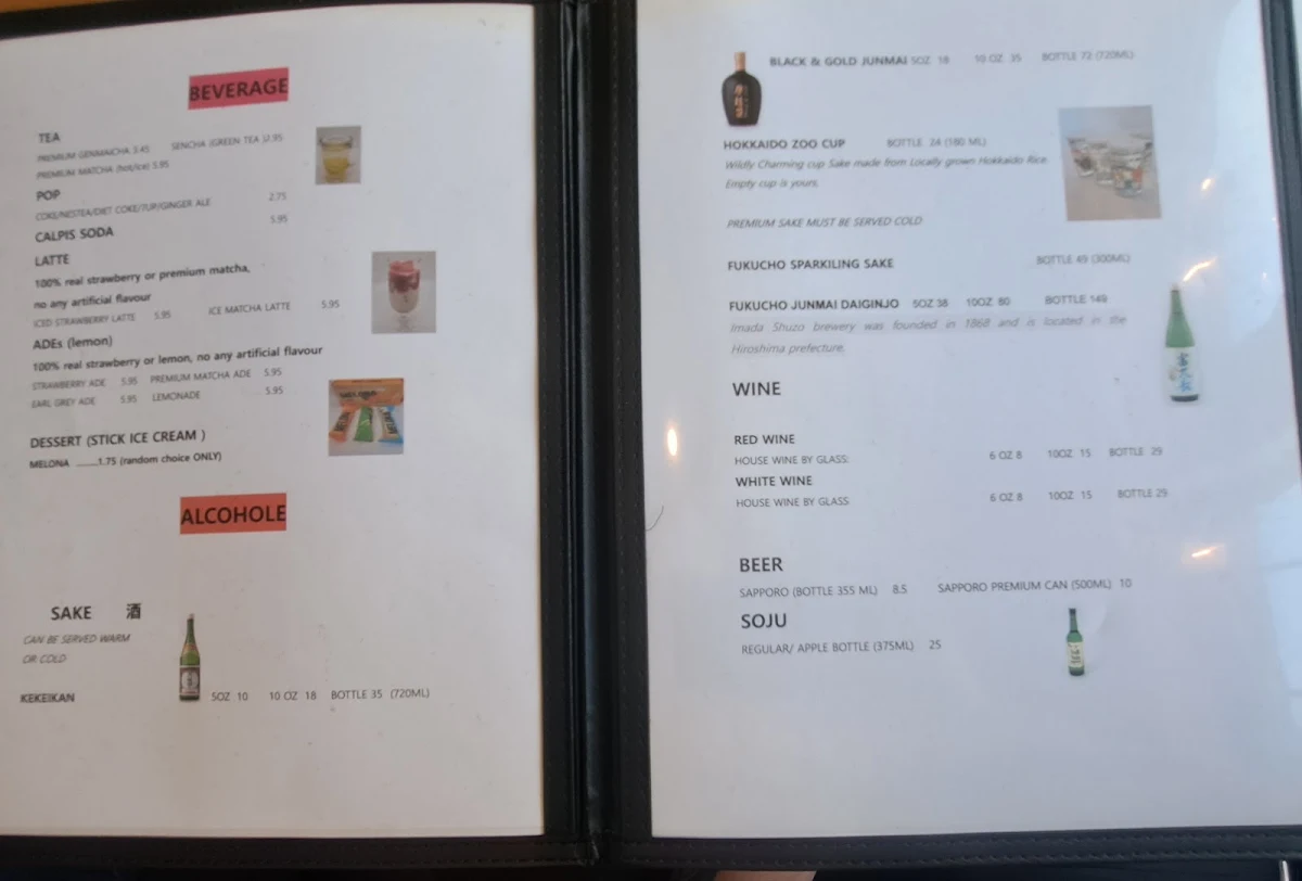 Menu, ORENO KOREAN BBQ, HOT POT & SUSHI