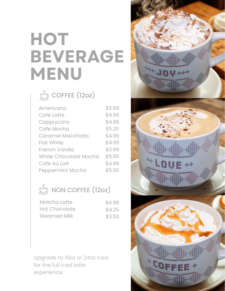 Menu, Bestea Bubble Tea Shop