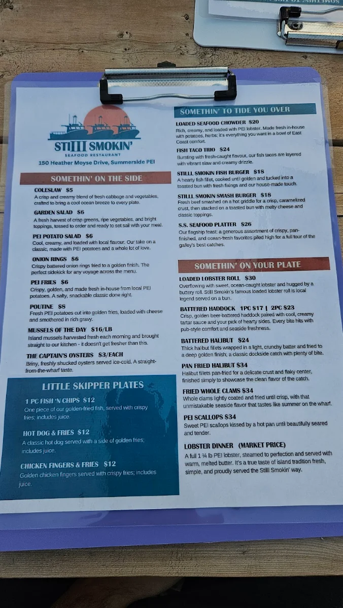 Menu, StiIII Smokin'