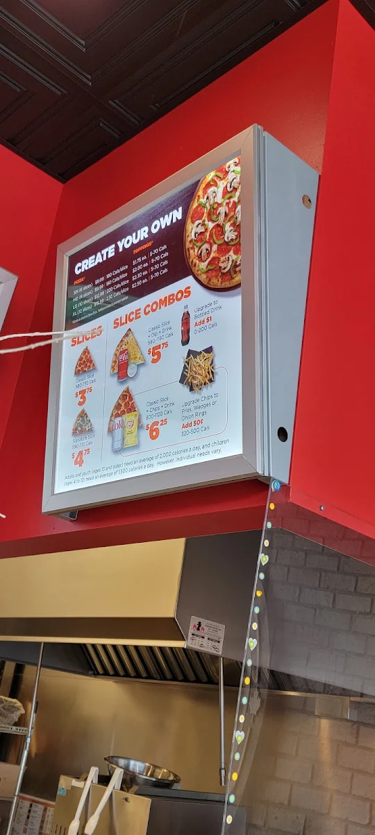 Menu, Pizza Pizza