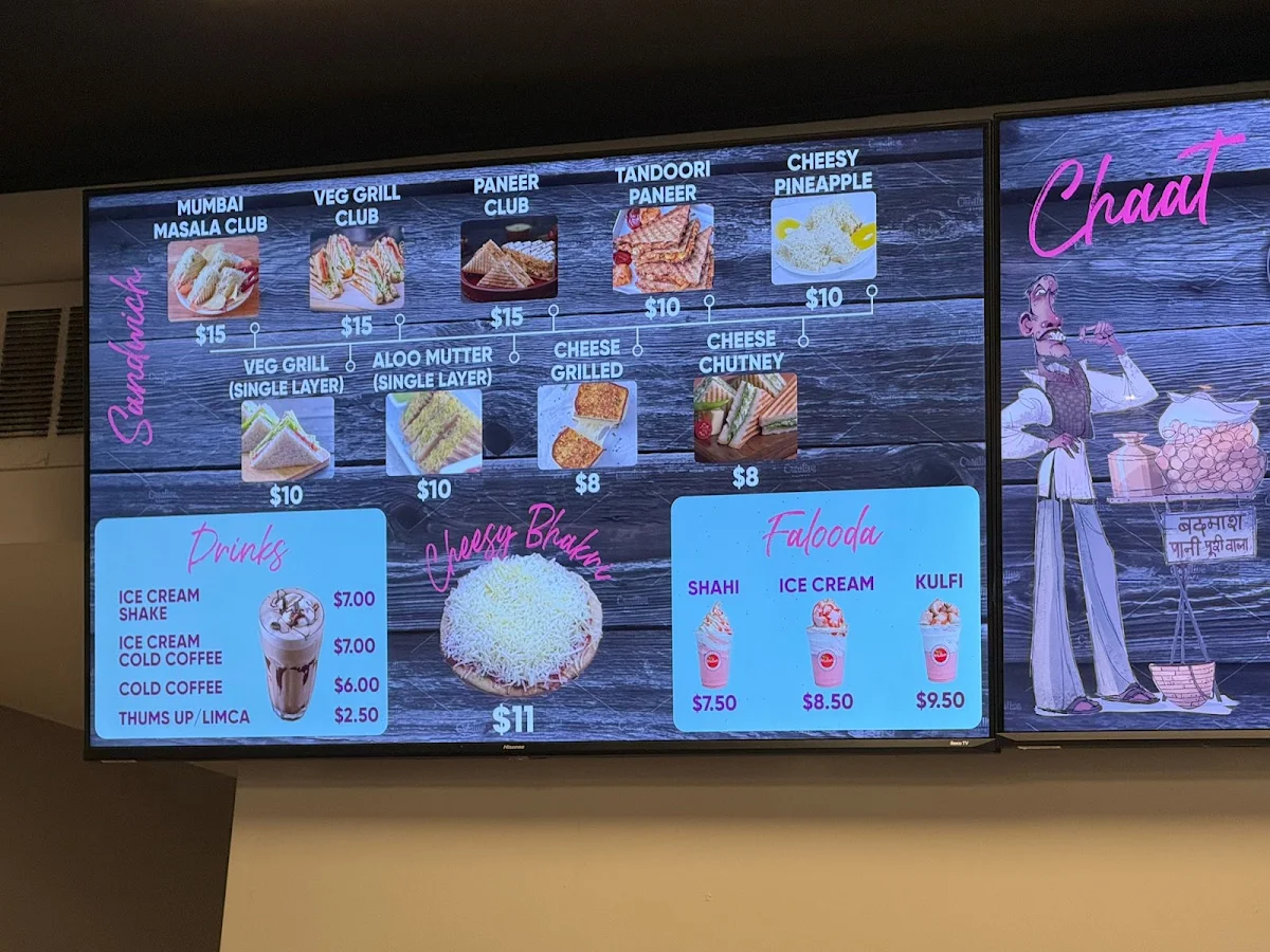 Menu, Milan Hamilton - Indian Street Food