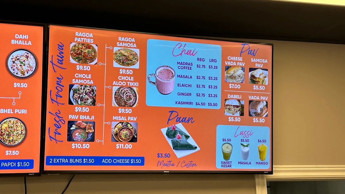 Menu, Milan Hamilton - Indian Street Food