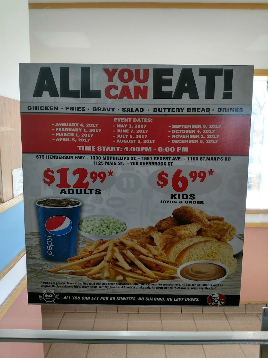 Menu, KFC