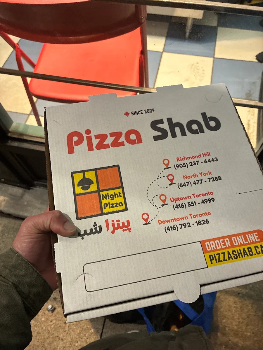Menu, Pizza Shab