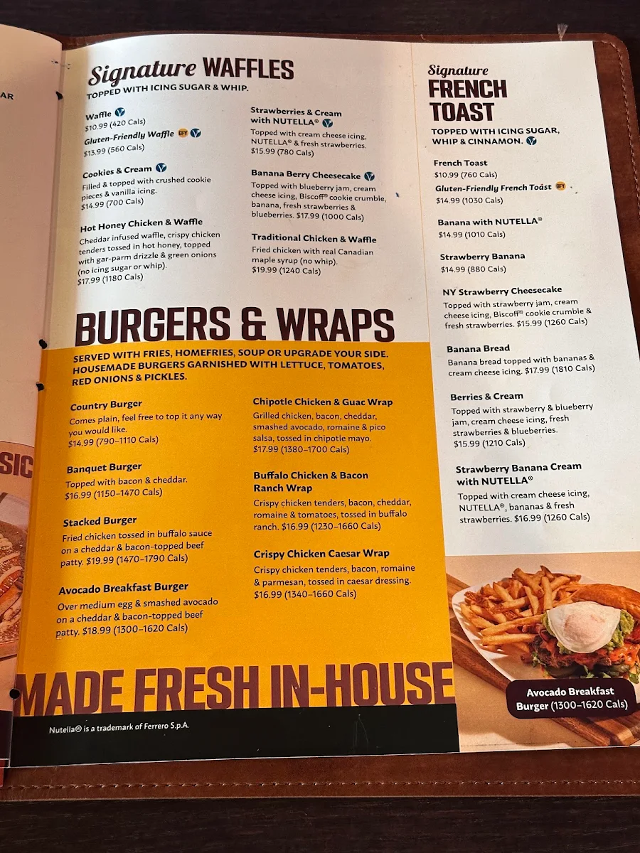 Menu, Stacked Pancake & Breakfast House