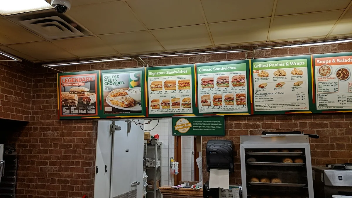 Menu, Subway