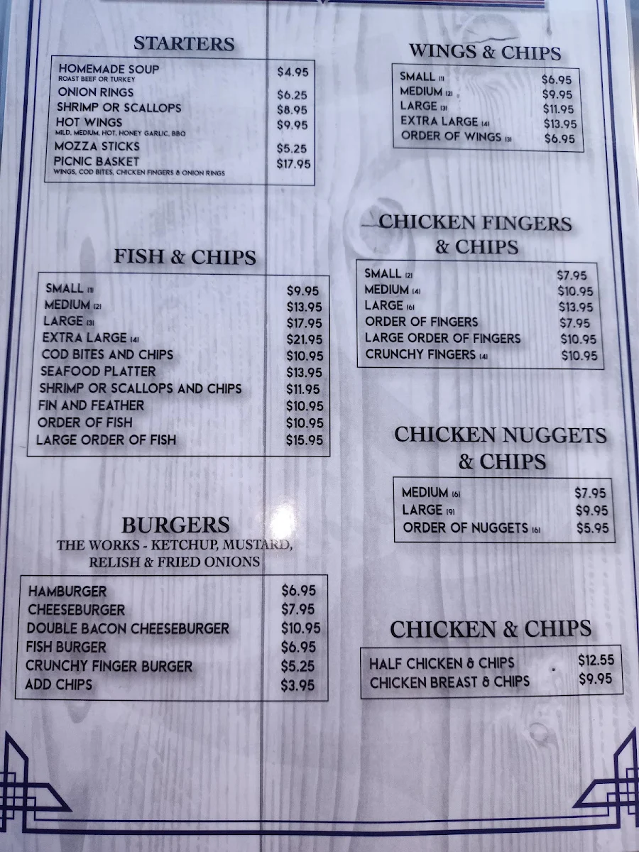 Menu, Keith's Diner