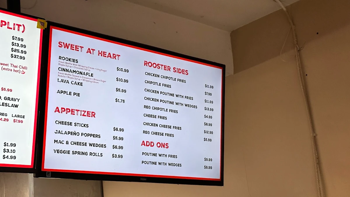 Menu, Broast Chicken and Waffles