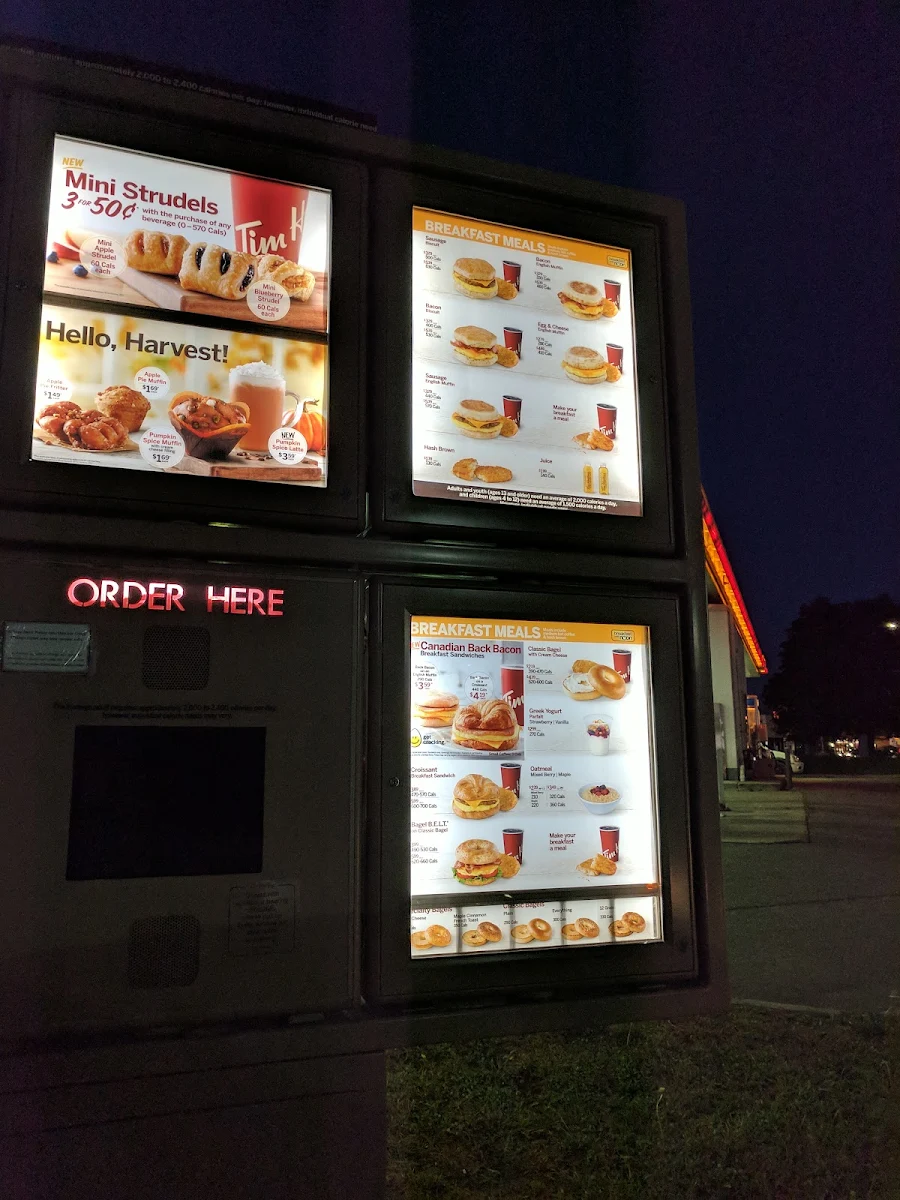 Menu, Tim Hortons