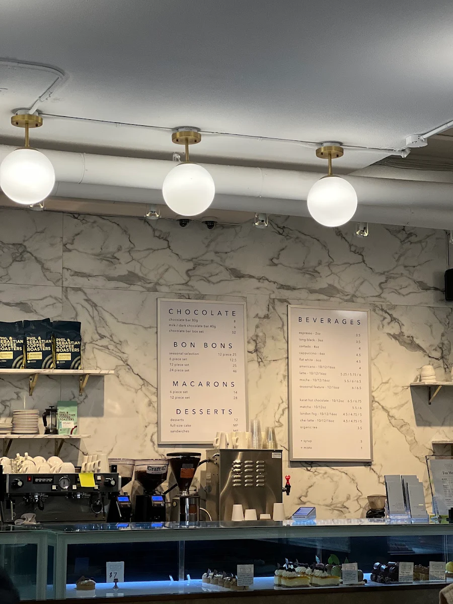 Menu, Karat Chocolate and Pastry Boutique