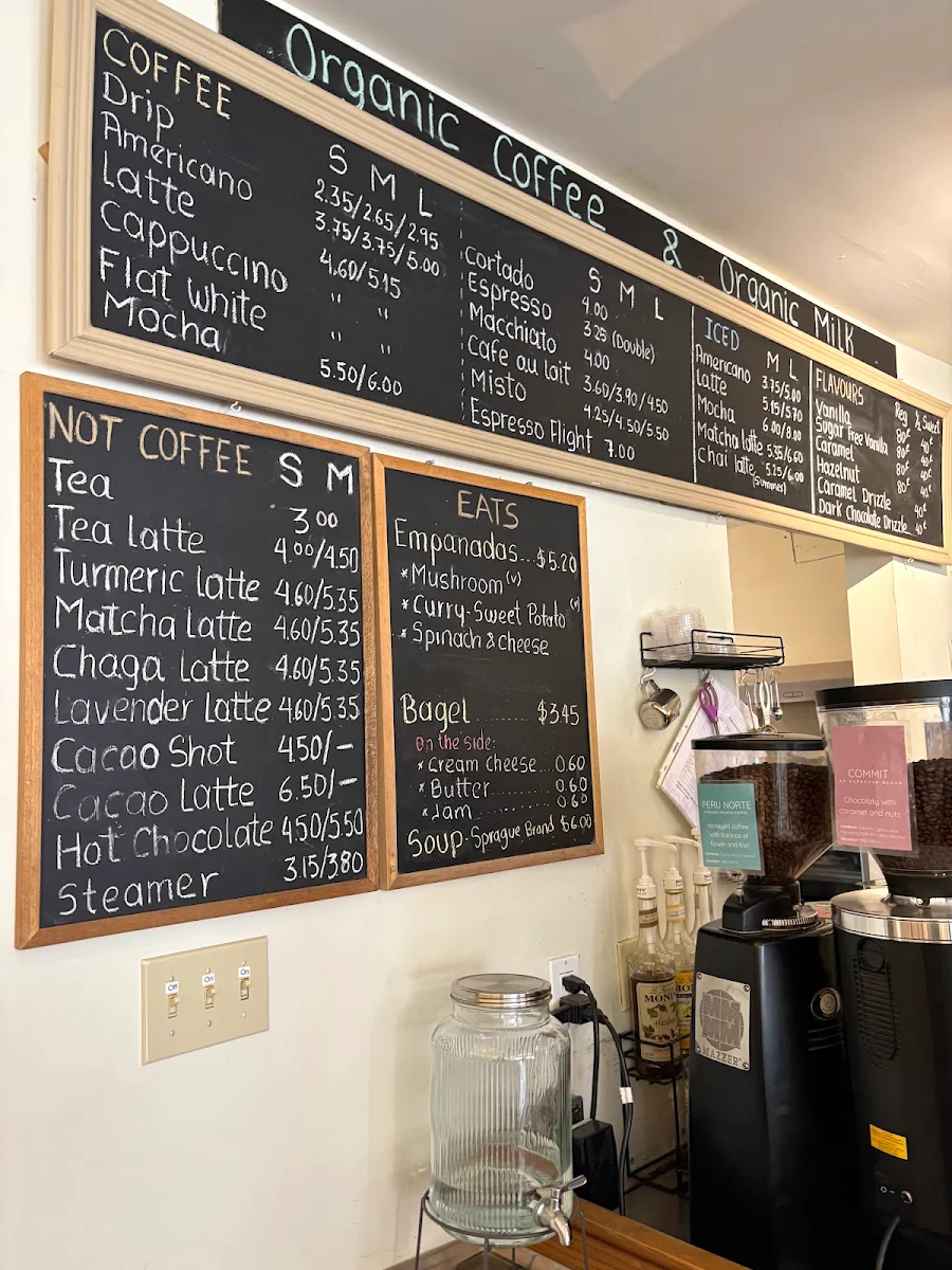 Menu, Birds & Beans Café
