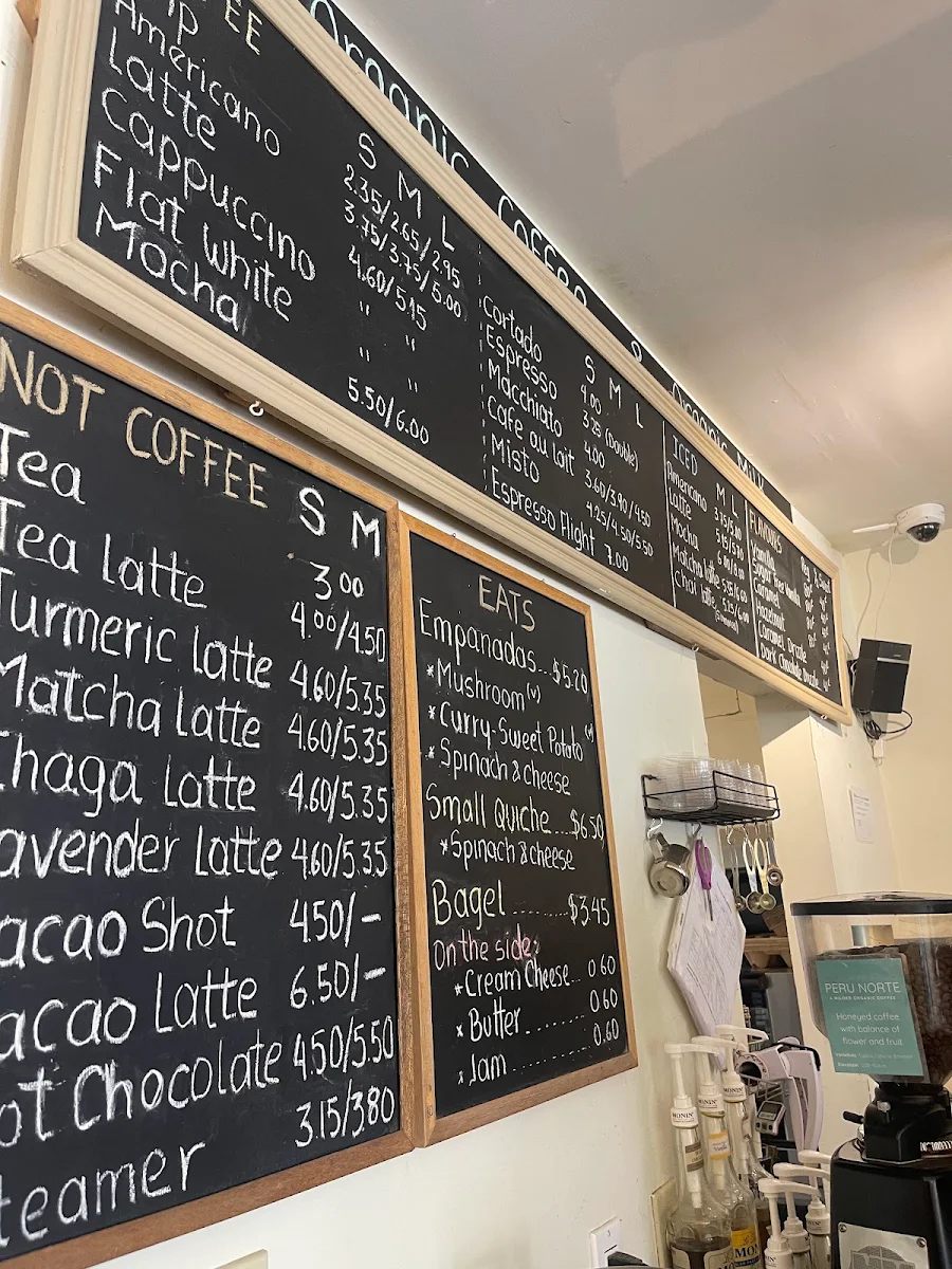 Menu, Birds & Beans Café