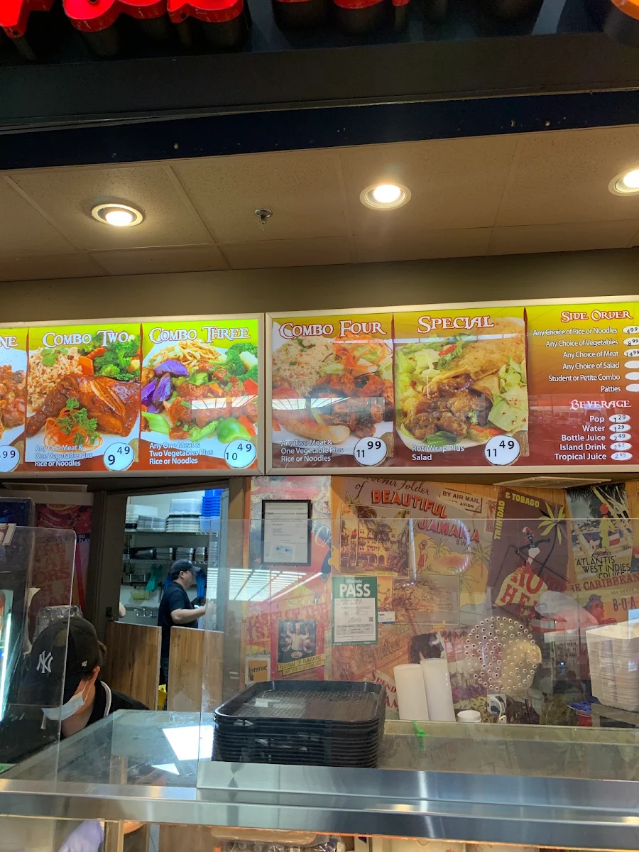 Menu, Caribbean Queen