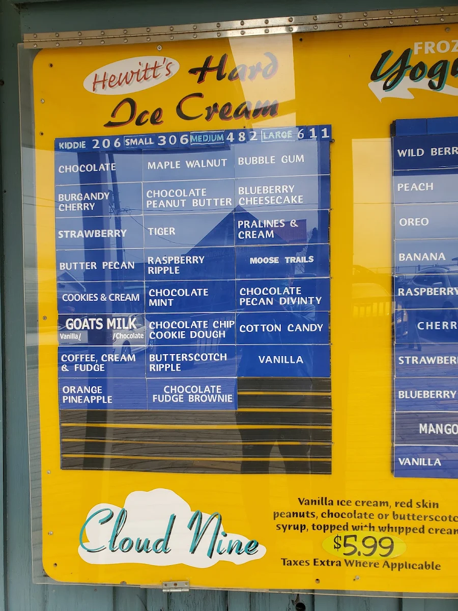 Menu, Willie's