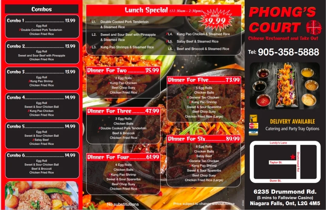 Menu, Phong's Court