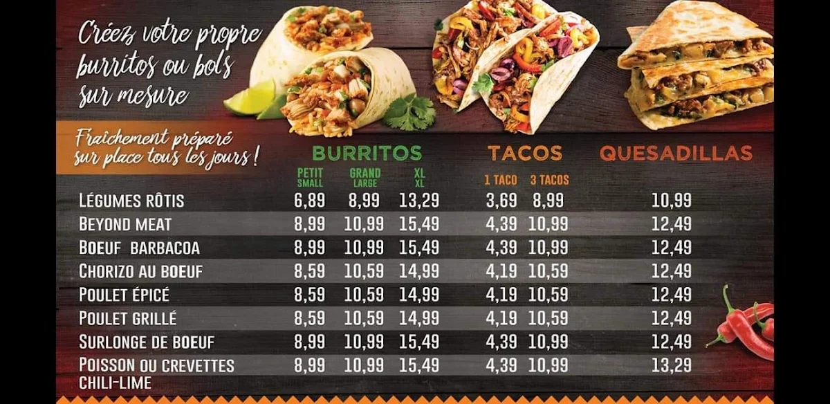 Menu, Los Amigos
