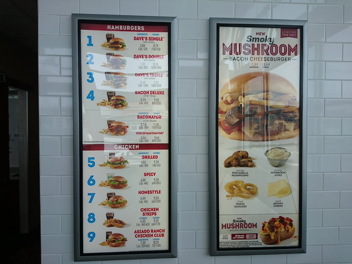 Menu, Wendy's