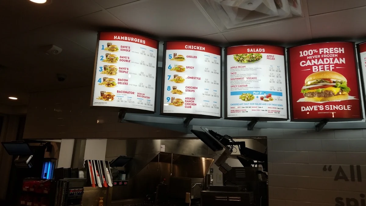 Menu, Wendy's