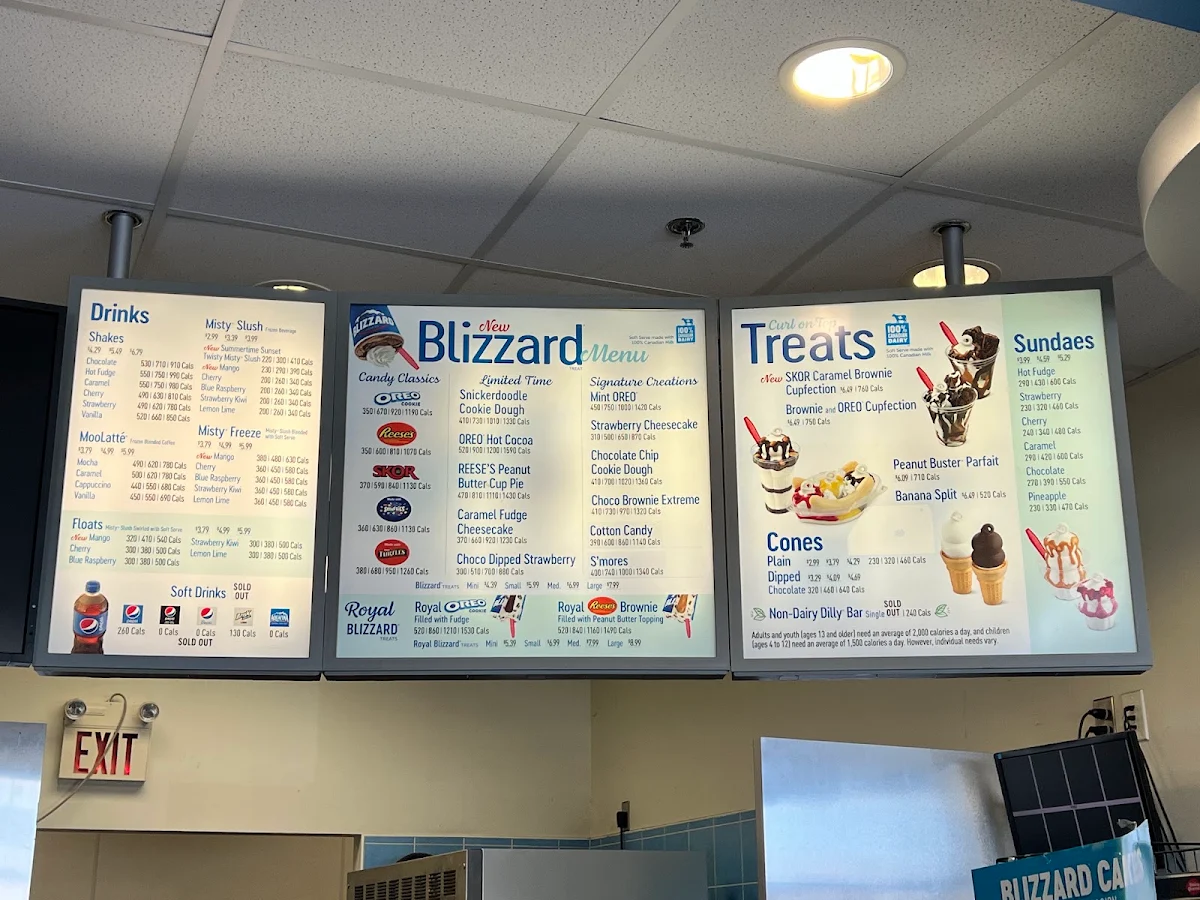 Menu, Dairy Queen (Treat)