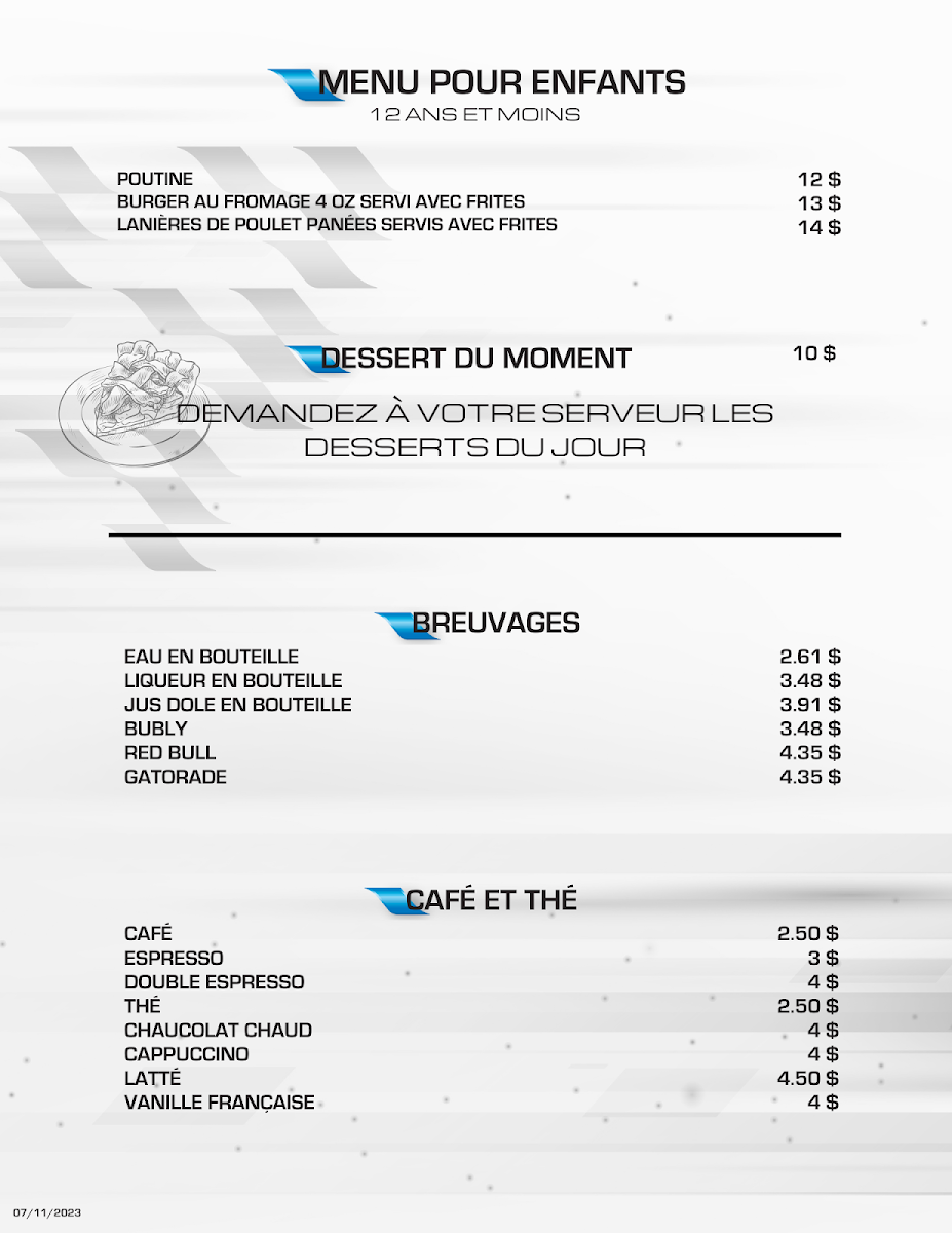 Menu, Tag Resto Bar