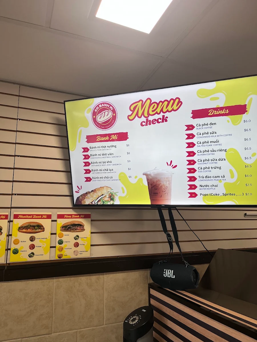 Menu, An Banh Mi