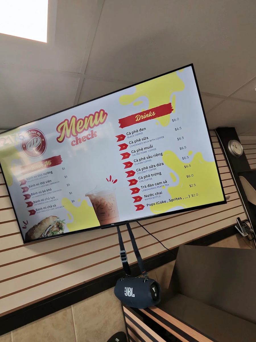Menu, An Banh Mi
