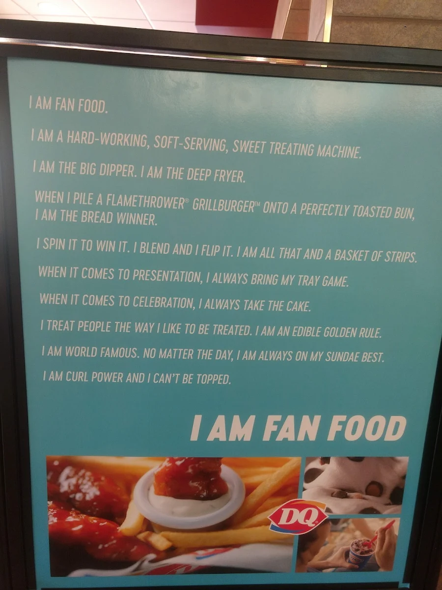 Menu, Dairy Queen Grill & Chill