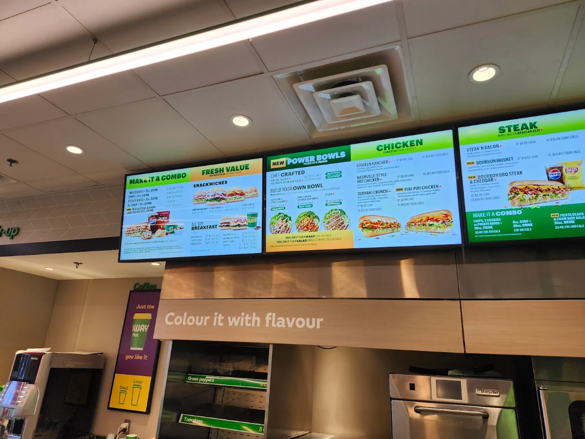 Menu, Subway