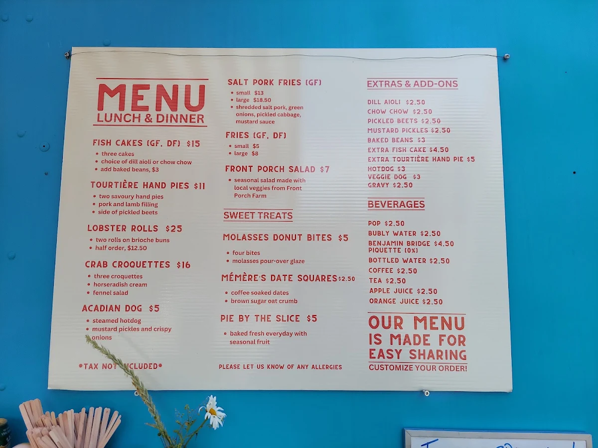 Menu, Fish Out Of Water