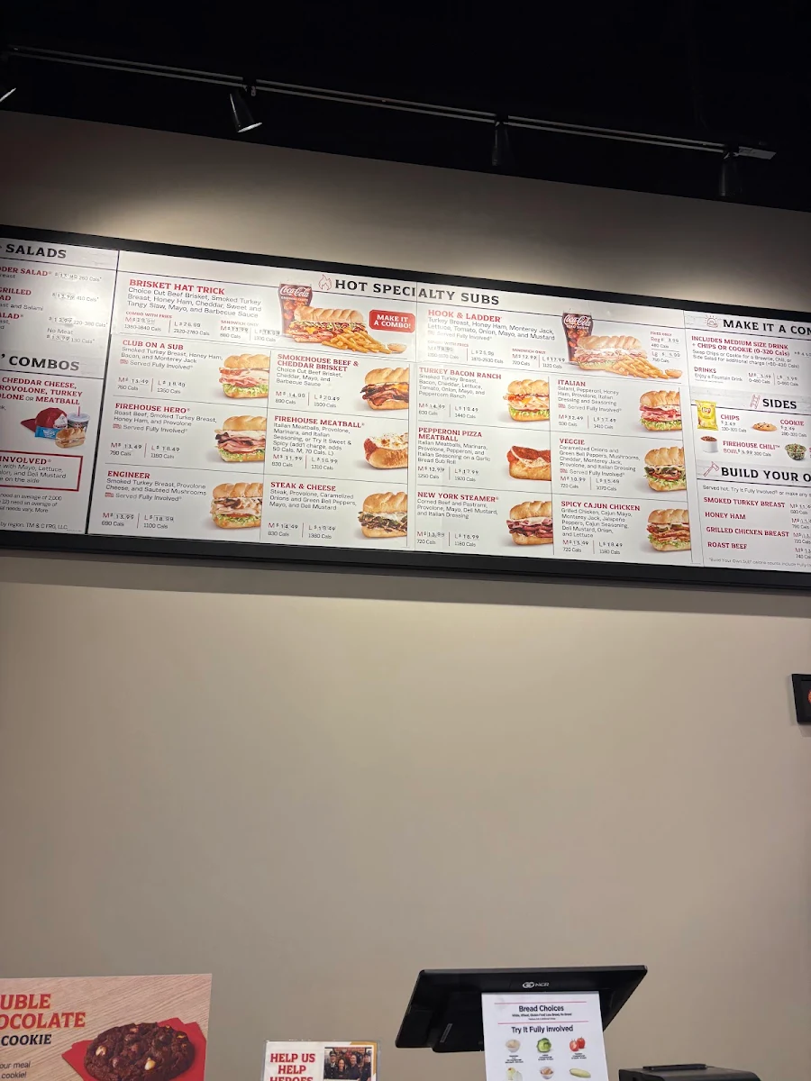 Menu, Firehouse Subs Edmonton Grove on 17th