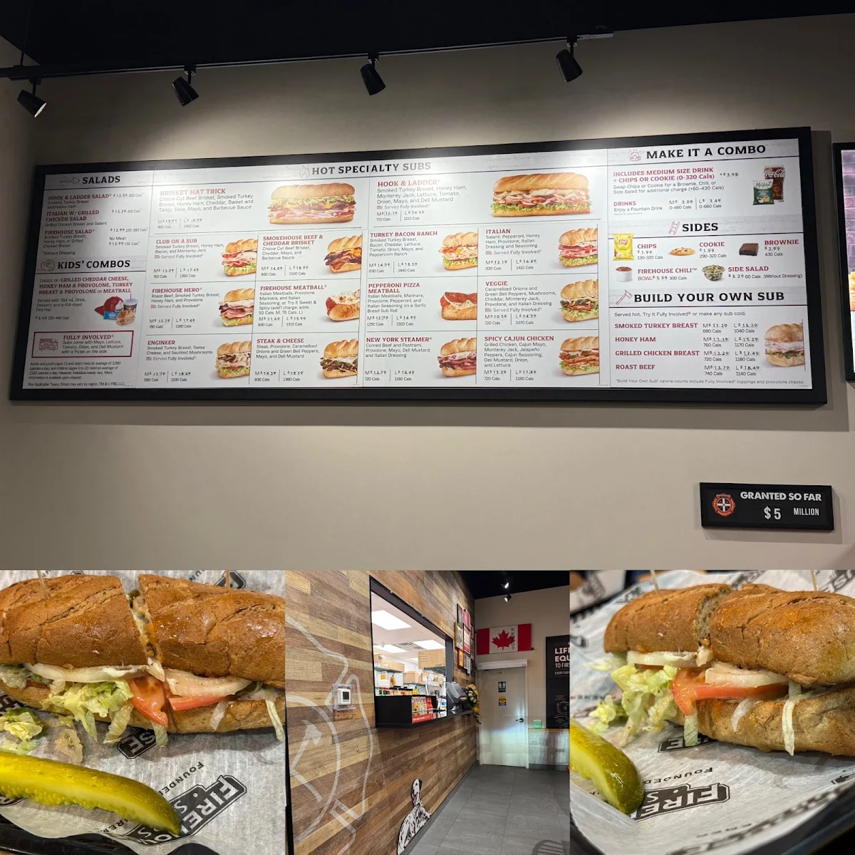 Menu, Firehouse Subs Edmonton Grove on 17th