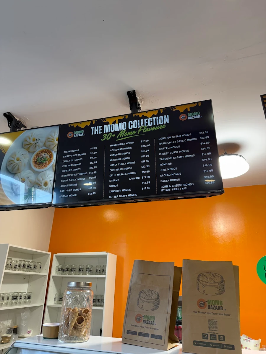 Menu, MOMO BAZAAR.ca