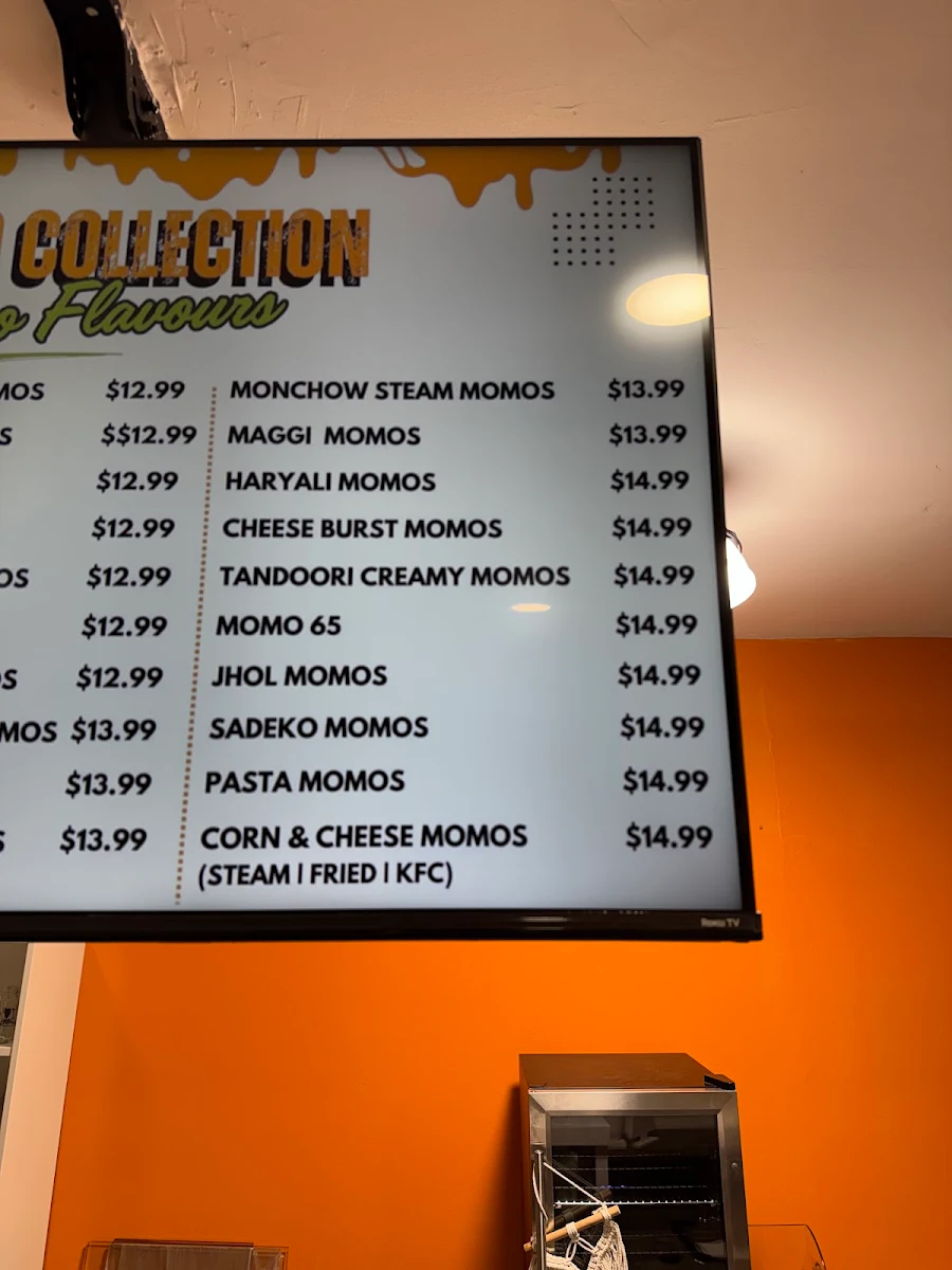 Menu, MOMO BAZAAR.ca