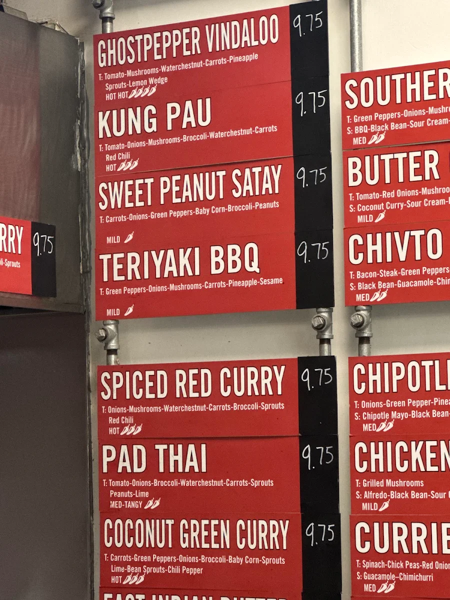 Menu, Bodegoes Old Market Square