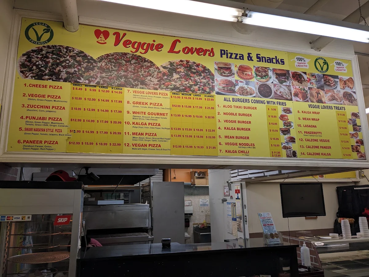 Menu, Veggie Lovers